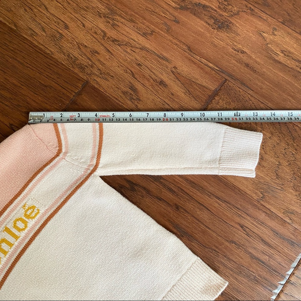 Chloé Girls Pink TurtleNeck Logo Sweater. 3T - Picture 7 of 11